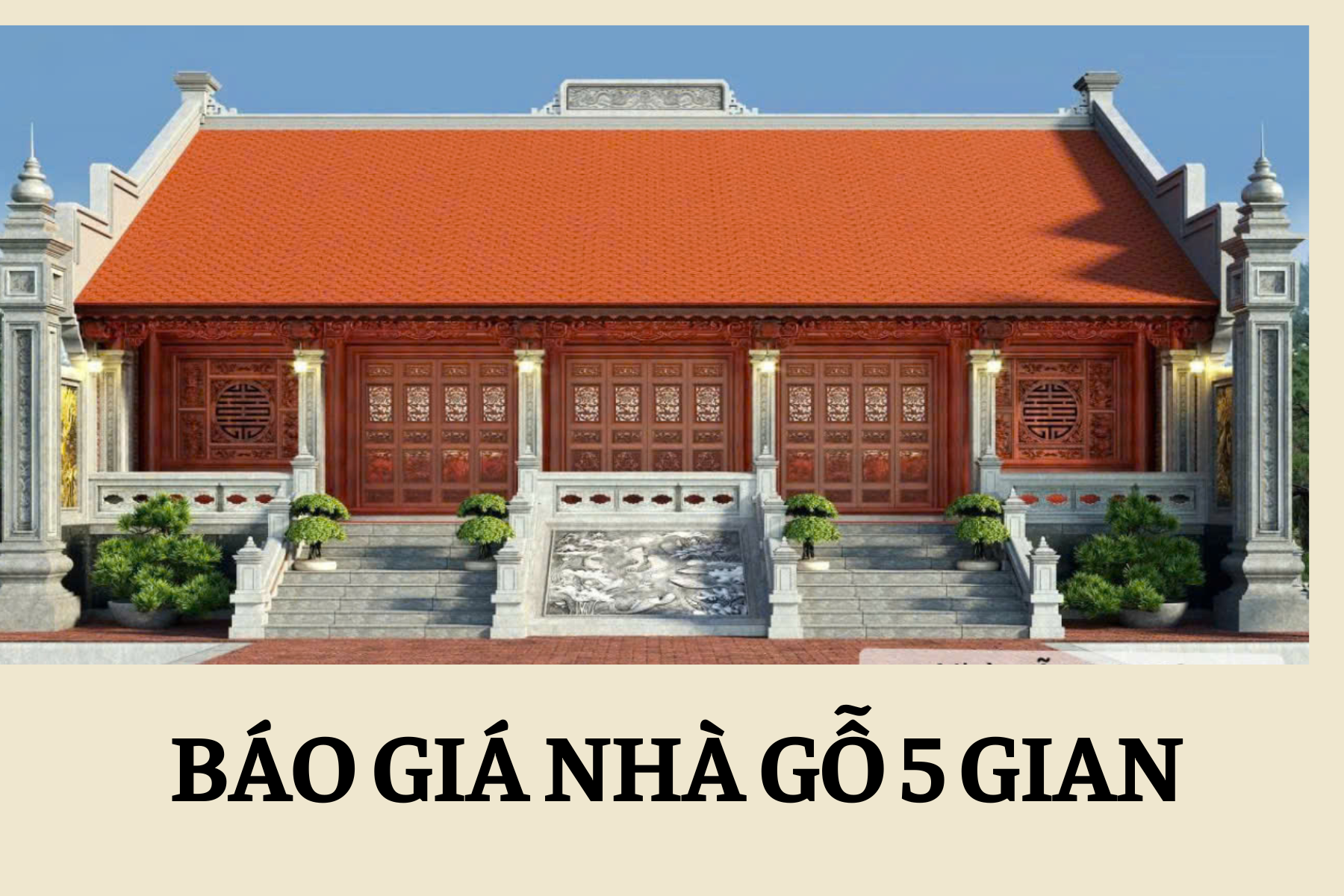 Báo giá nhà gỗ 5 gian
